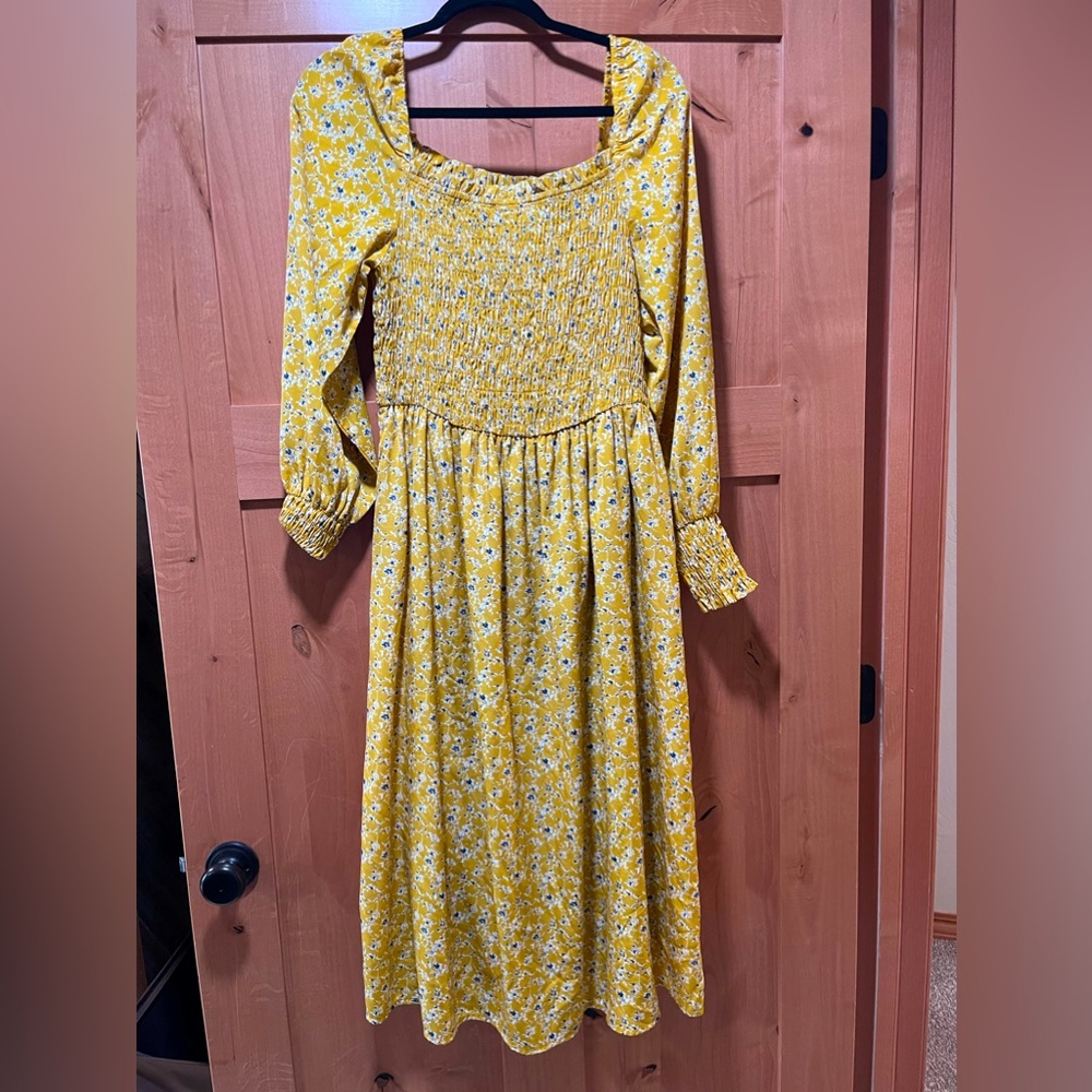 She + Sky floral sleeves midi dress